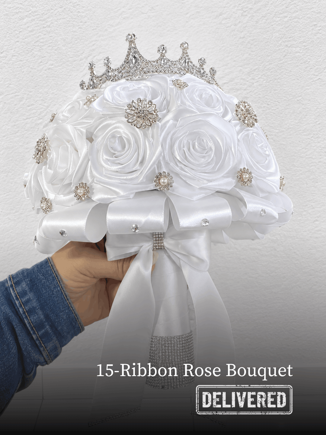 Princess Handcrafted Ribbon Rose Bouquet