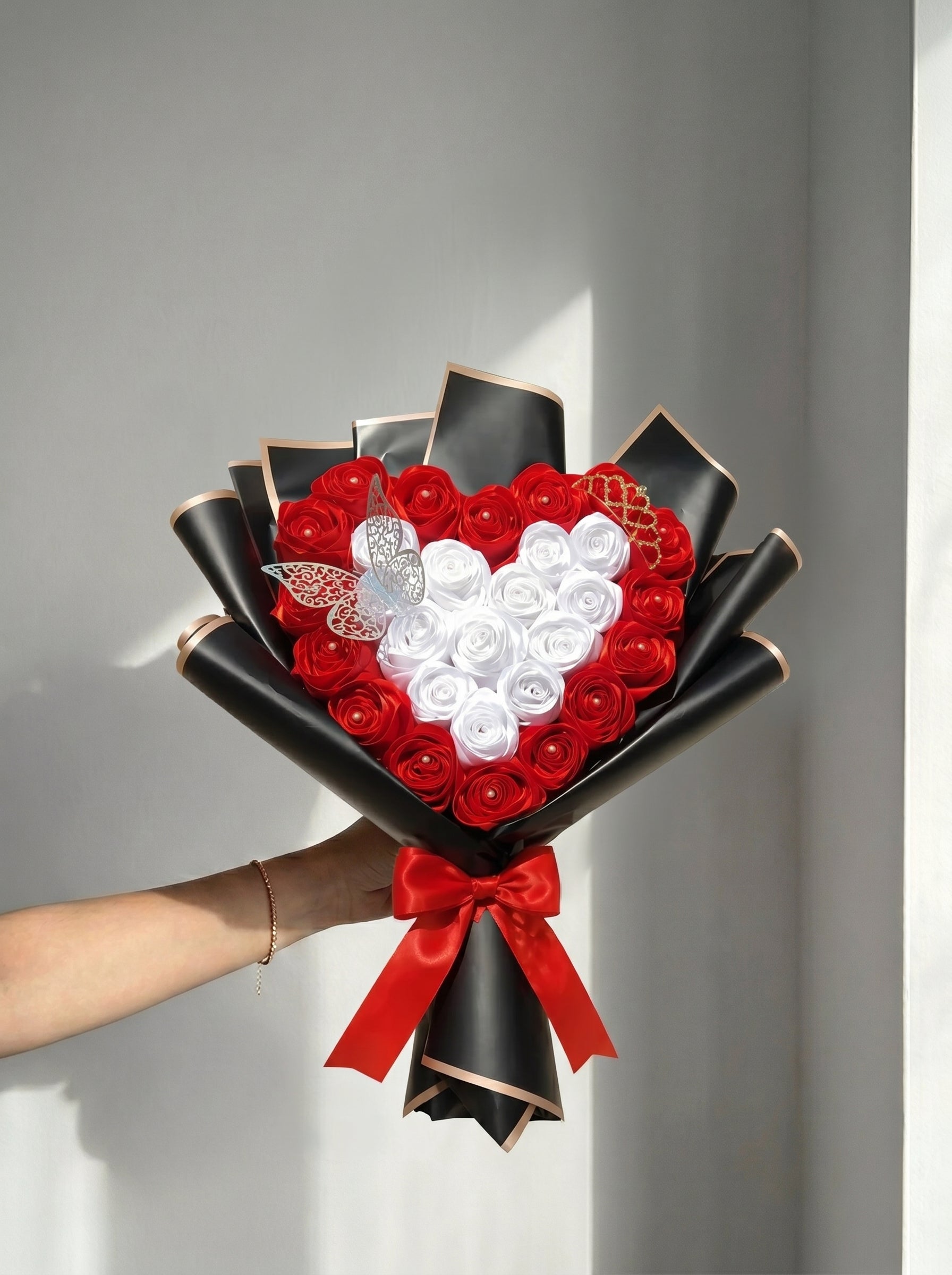 Forever Yours Red and White Bouquet