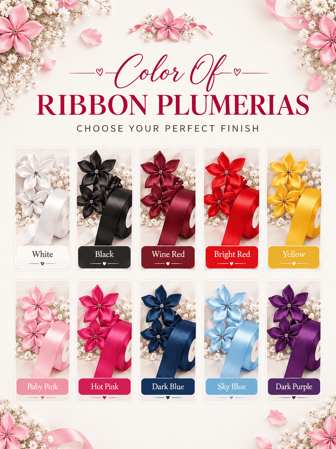 Sunshine Bloom Handcrafted Ribbon Plumeria Bouquet